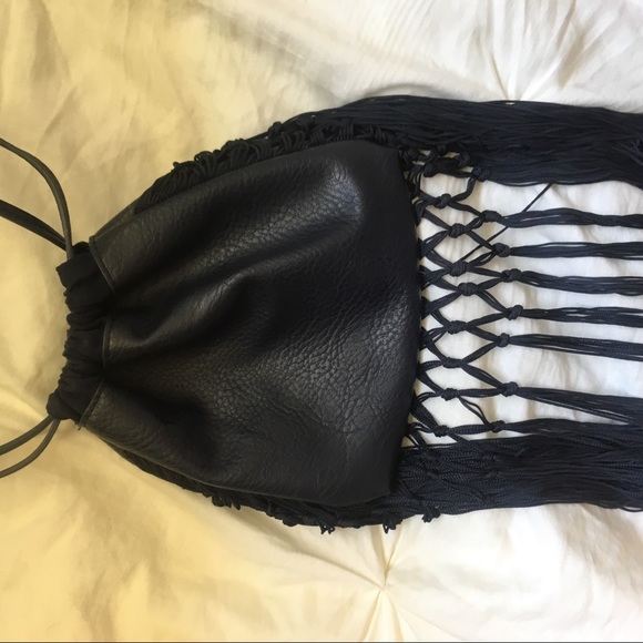 Fringe vegan leather free people bag - Picture 2 of 3